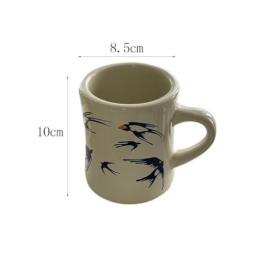 Tasses à café design oiseaux, mug céramique pour maison et bureau - 3