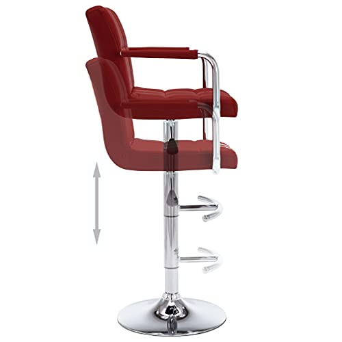 Tabourets de bar réglables hauteur lot de 2 avec dossier et repose-pieds