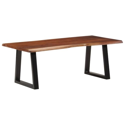 Table basse marron miel solide pour remplacer un meuble fragile de style salon
