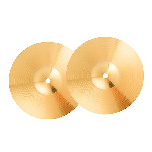 SUPVOX 2Pcs Brass Drum Cymbals for Jazz Drum Kits Lightweight Cymbals Durable Fadeless Compatible with Easy to Install