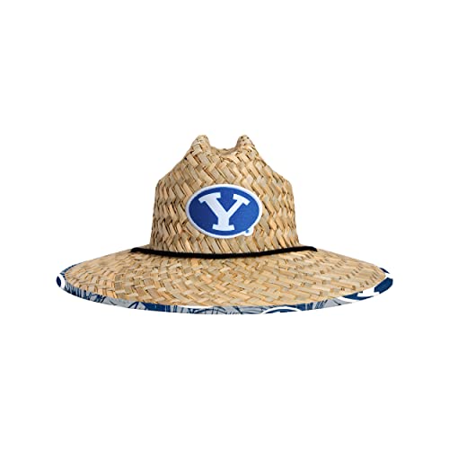 Image of FOCO NCAA Mens NCAA College Team Logo Floral Straw Sun Hat