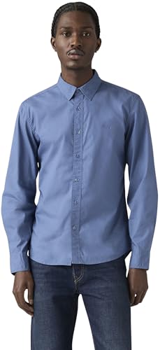 Levi's Herren Hemd Battery Housemark mit Logo, Slim Fit, Blau (Sunset Blue), M – Ansicht 1
