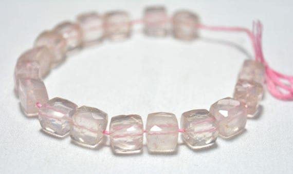 Perles quartz rose géométriques LKBEADS 8mm pour réparer et personnaliser vos bijoux en pierre