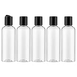 owlyee Travel Bottle, 3.4oz Plastic Shampoo Container (5PCS) Empty Lotion Tsa Toiletries with Disc T