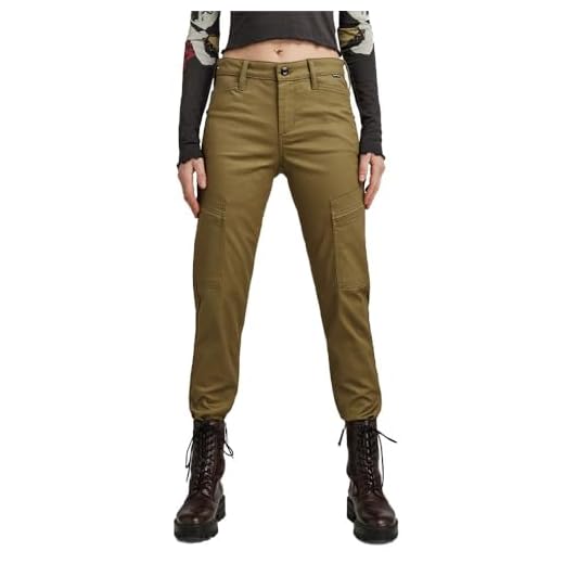 G-STAR RAW Pantalones Slim Cargo Para Mujer, Verde (dark olive D23572-C072-C744), 28W / 30L