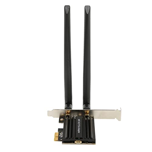 Carte Réseau WiFi 6E PCIE Bureau en Alliage Aluminium et Connecteurs Plaqué Or