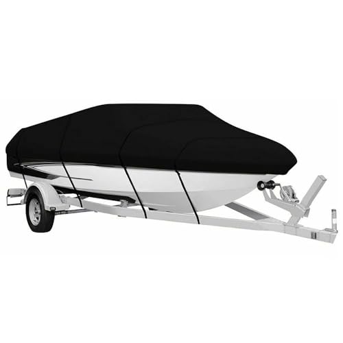 NEWFUN Abdeckplanen Für Boote, 17 x 19 FT Bootsplane, Bootsplane Wasserdicht, Oxford Tuch Abdeckplanen Für Boote, Staubdichte UV-beständige Bootsplane für Yacht Schnellboot Angelboot V-Rumpf
