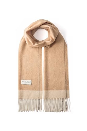 [Kukkanen] 5色 極上カシミヤ 100％ マフラー メンズ レディース 男女兼用 薄手 軽量 暖か 内モンゴル産 水波紋 上品な光沢 北欧デザイン プレゼント 贈り物