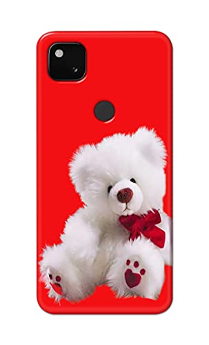 Image of PRINTFIDAA Teddy Bear Love Romantic Valentines Day Dumbo Printed Designer Hard Back Case Cover for Google Pixel 4A -(SF) MVN1001