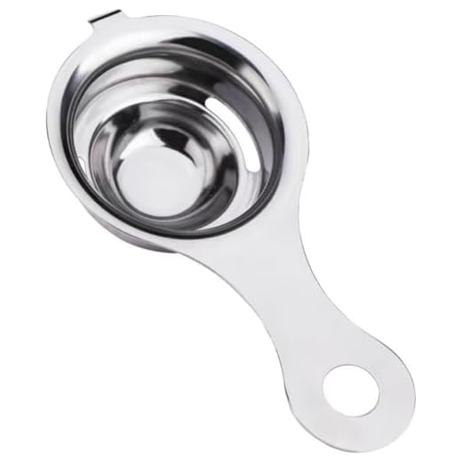 *** Professionele Ei-scheider - Ei scheiden - Ei Splitser Splitsen - Eidooier scheider - Eiwit - Eigeel - RVS - Zilver - Eierscheider - Met slagkant RVS Rond - van Heble® ***