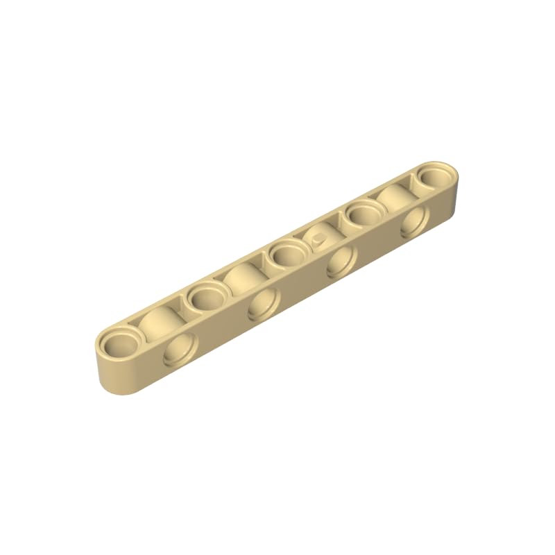 GDS-1593 9 Hole Steering Beam 10PCS Compatible with Lego Toy DIY Parts and MOC Components for Major Brick Brands Color:Tan
