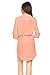 Simlu Womens Casual Summer Drawstring Belted Adjustable Sleeve Shirt Dress with Pocket
