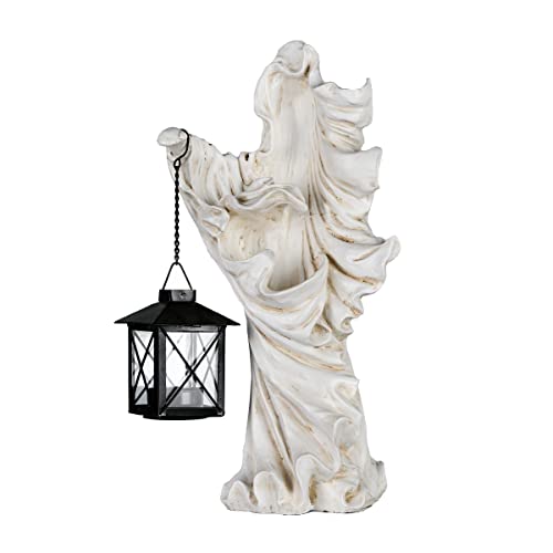 National Tree Company Tabletop Decoration, White, Ghost with Lantern, Holds