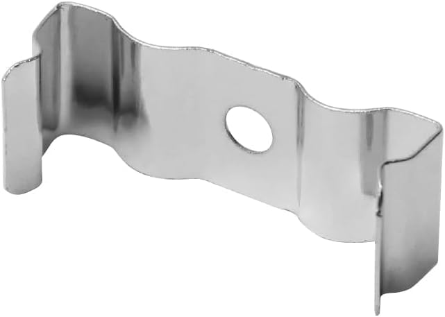 Image of Stainless Steel T5 LED Tube Light Clip Holders | Heavy-Duty Metal Mounting Brackets for T5 LED Batten & Fluorescent Tube Lights | Rustproof Long-Life Clips for Secure Installation (Pack of 10)