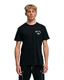 Billabong Arch Fade Premium SS - Camiseta de Manga Corta, Color Negro