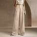 Womens Wide Leg Pants Wrinkle-Free Pleated Business Work Slacks Fashion Solid Color Dressy Trousers with Pockets