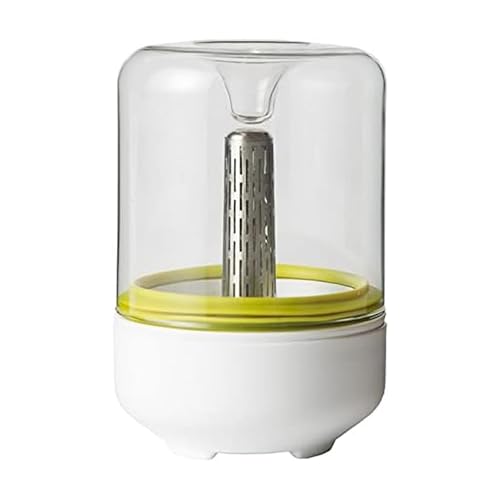 Chef'n – Germinador de Brotes y Semillas, Kit de Germinación para Cultivar Semillas de Alfalfa, Brócoli y Judías Verdes para Ensaladas, Jarra de Cristal, Caja Regalo, Color Blanco, 10 x 15 cm