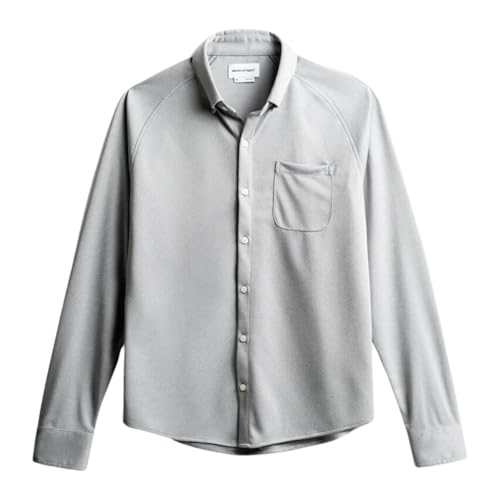 Ministry of Supply Men's Apollo Raglan Sport Dress Shirt, Casual Long Sleeve Button Down, Moisture Wicking, Wrinkle-Resistant