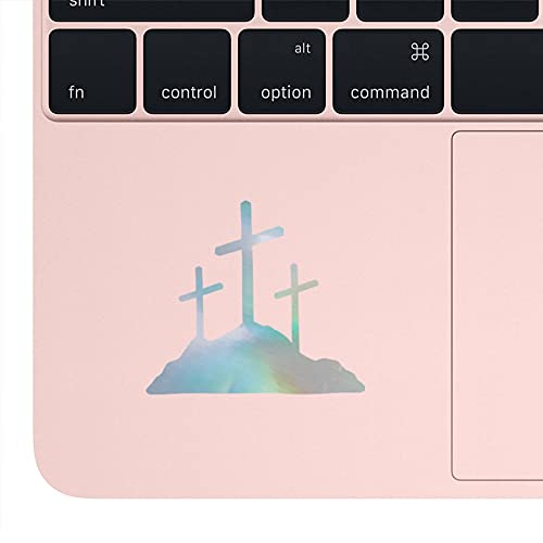 Image of Calvary Crosses Christian Jesus (Hologram) (Set Of 2) Premium Waterproof Vinyl Decal Stickers For Laptop Phone Accessory Helmet Car Window Bumper Mug Tuber Cup Door Wall Decoration