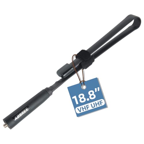 ABBREE SMA-Female Ham Radio Antenna VHF/UHF 18.8-inch 144/430MHz High Gain Foldable CS Tactical Antenna for Baofeng UV-5R Mini BF-F8HP Pro 5RM K5PLUS GM21 Quansheng K6 UVK5(8) Radio Accessories