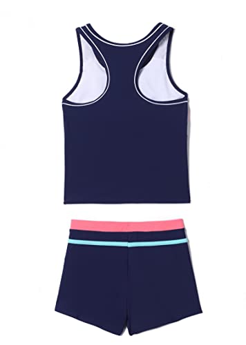 Image of Little Girls' Summer Swimwear Two Piece Boyshort Tankini Kids Swimsuit
