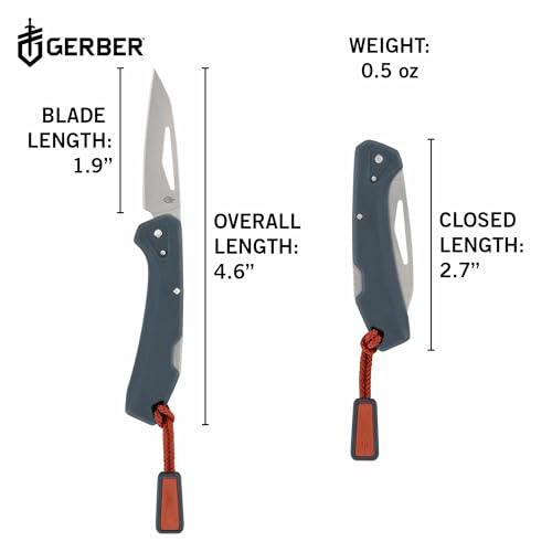 Gerber Gear LST Mini - Lightweight Folding Pocket Knife for Hiking, Camping - EDC Tool - Durable Stainless Steel Blade - Blue - Image 3