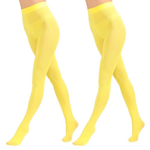 Image of Paralinda 2 Pairs Women's Solid Color Tights 80D, Soft Opaque Microfiber Tights