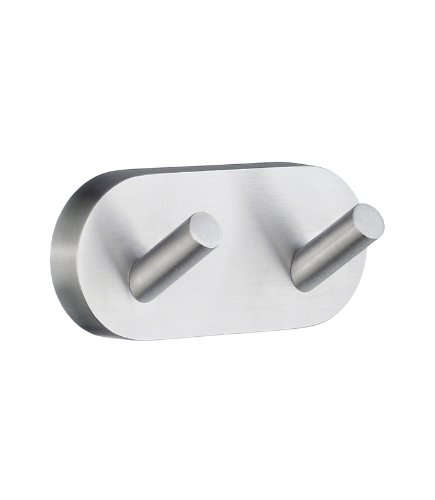 Preisvergleich Produktbild SMEDBO Home verchromter matt doppelt Handtuch Haken, Silber