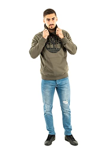 Image of Timberland Men's Tree Logo Overhead Hoodie (Grape Leaf/Black) M