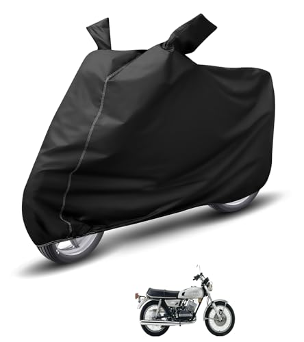 Image of Auto Hub Waterproof Bike Cover Compatible with Yamaha Rd 350 Dustproof, UV Protection Two Wheeler Bike Rd 350 Cover - Black