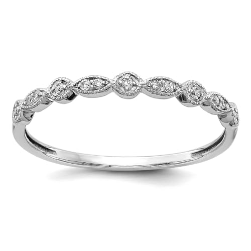 Bague diamants 2 mm en or blanc 10 carats : cadeau mixte