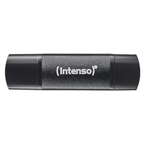 Intenso Flex Line USB-Stick, 128 GB - Dual USB-Stick 3.2 Gen 1x1 mit USB-C & USB-A für OTG-fähige Smartphone, Tablet, Laptop & PC, 70 MB/s, Schwarz