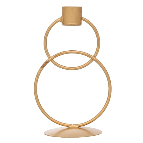 Image of Webelkart Premium Decorative Rings Candlestick Holder for Home and Dining Table Decor /Tealight Candle Holder for Home and Office Decor - (6.5 inches Gold) (Pack of 1)
