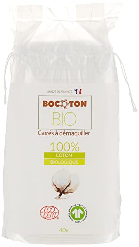 BOTON BIO - Pack de 40 cuadrados para desmaquillar, orgánicos