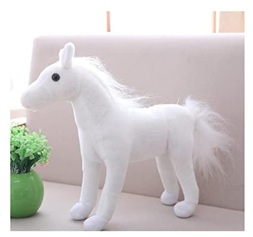 Image of Tickles Simulation Horse Soft Stuffed Plush Animals Toy for Kids Birthday Gift (Size: 50 cm; Color: White)