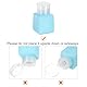 QUARKZMAN 2pcs Lösungsmittel-Alkohol-Spender 150ml(5.1oz) Drucktyp ESD-Sicherer Anti-Spritz-Flüssigkeitsspender-Pumpe mit Versiegelungskunststoffdeckel für Alkohol, Nagellack, Blau.