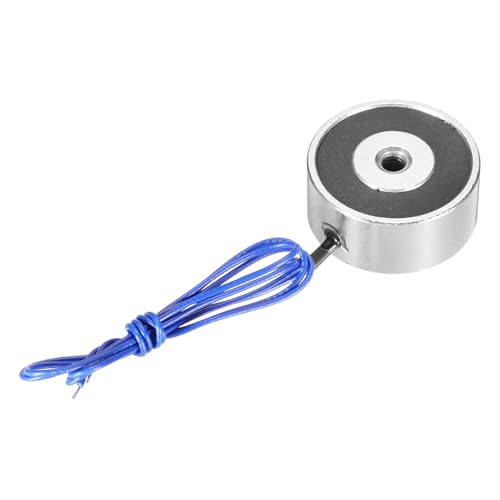 QUARKZMAN Electroimán Redondo Solenoide DC 12V 50N 11LB/5Kg Imán Eléctrico Imán De Elevación Eléctrico Para Equipos De Automatización
