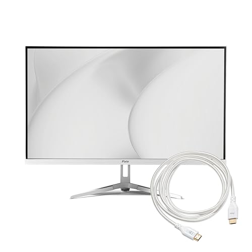 Image of Pixio PX279 Wave White 27 inch 240Hz 1080p Fast IPS Panel 1ms GTG Adaptive Sync Gaming Monitor with White HDMI 2.1 Cable Certified Ultra High Speed 10FT 8K 60Hz 4K 120Hz Nylon Braided