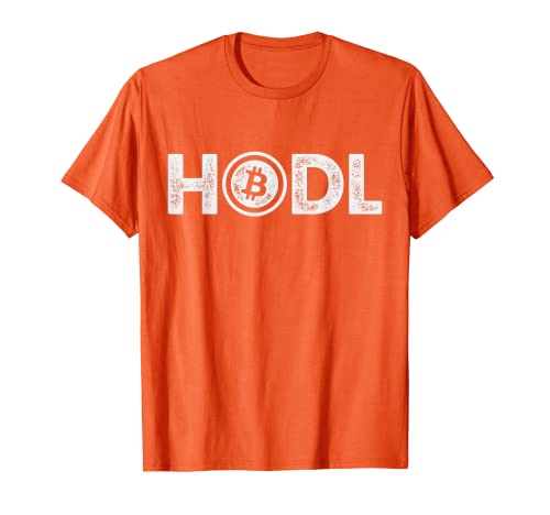 Bitcoin HODL BTC Logo Crypto Currency Traders Blockchain Maglietta
