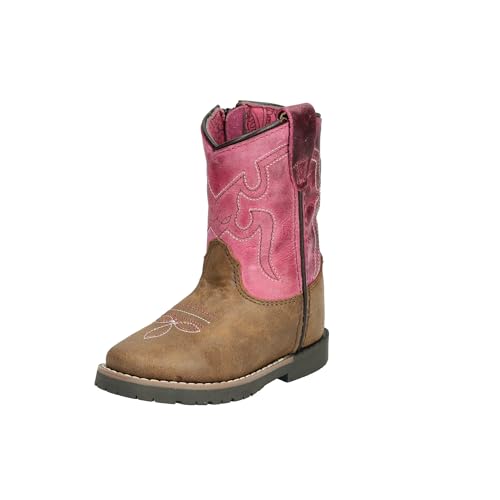 Image of Smoky Mountain Boots Toddlers' Autry Square Toe Leather Western Cowboy Boots