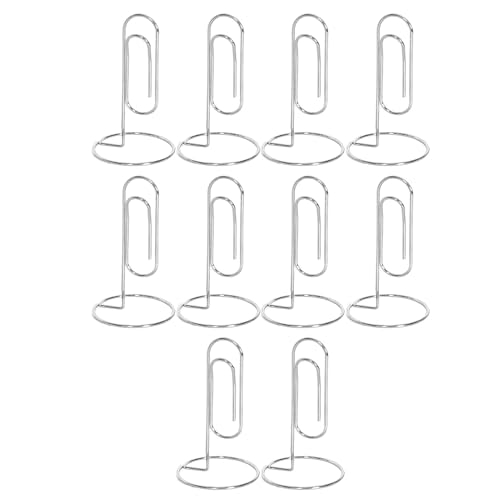 10x porte-photos de table en métal anti-chute avec structure robuste