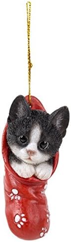 Vivid ArtsHanging Christmas Stocking Pet Pals- Black & White Kitten