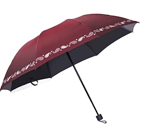 Parapluie de voyage compact et pliable HLTYGWX rose pour femme