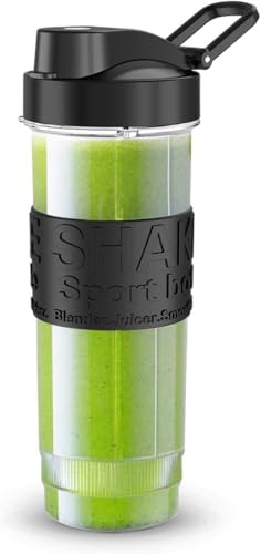 Smoothie Flaschen, Mixer Smoothie Maker Trinkflasche/Tritan flasche/Wasserflasche 570ml BPA-frei für Sport Mini Mixer Shake...