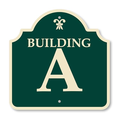 SmartSign 'Add Own Building Number' Custom Designer Sign | 18' x 18' Aluminum, Made in USA