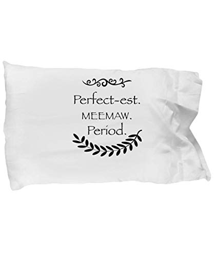 Creator's Cove Pillow Cases Gifts for mom Queen Bedding Step-mom Gifts Step mom Pillow Covers Gift for her Birthday Presents for Women Grandma Quotes Perfect-est Meemaw