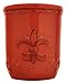 Tuscany Colorful Hand Painted Fleur De Lis **COLLECTION** By ACK (Orange Utensil Jar)