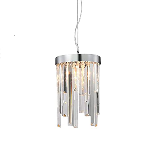 ペンダントライト, モダンなラウンドクリスタルシャンデリア、K9クリスタルシャンデリア照明セミフラッシュマウント 導いたダイニングルームの浴室の寝室のリビングルームE12電球のためのペンダントライト(20*32cm)