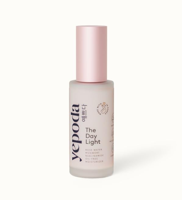 YEPODA - THE DAY LIGHT - Crema hidratante sin aceite con agua de rosas, artemisa y niacinamida. Cuidado de la piel coreana (50 ml)