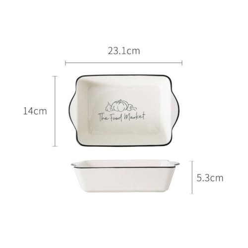 Plat à four rectangulaire céramique riz au fromage double anse plateau de cuisson - 3